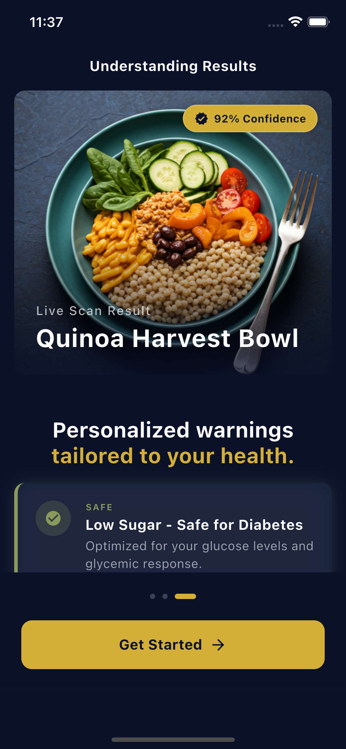 EatSafe AI hero interface